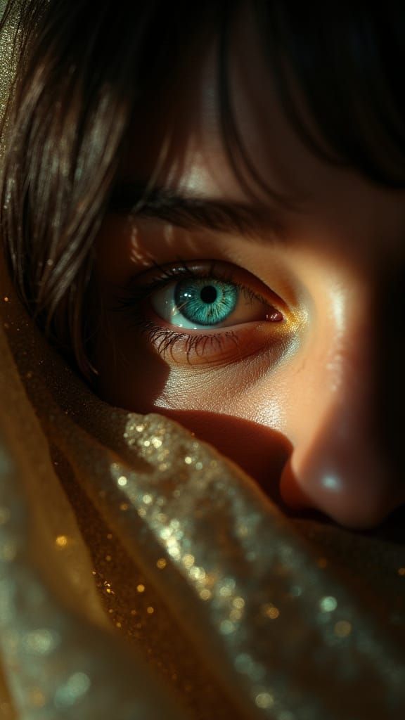 Intense Eye Close-up: Hyperrealistic Cinematic Portrait