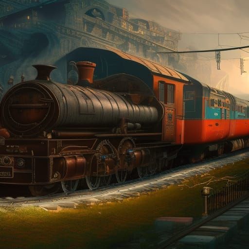 Fantastical Slithering Trains Concept Art
