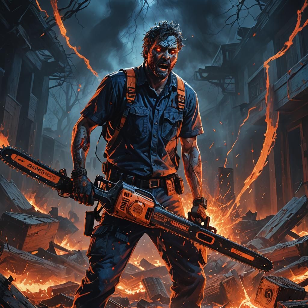 Shocking Dark Fantasy Chainsaw Art in Unreal Engine