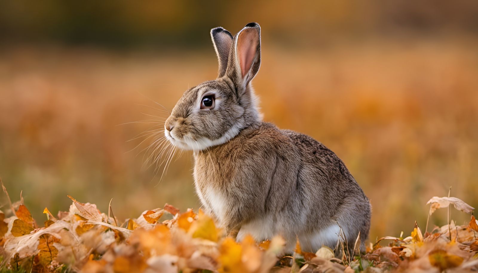 Rabbit in Autumn Field