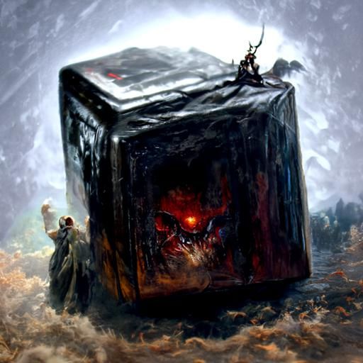 Sinister Cube of Hell Dark Fantasy