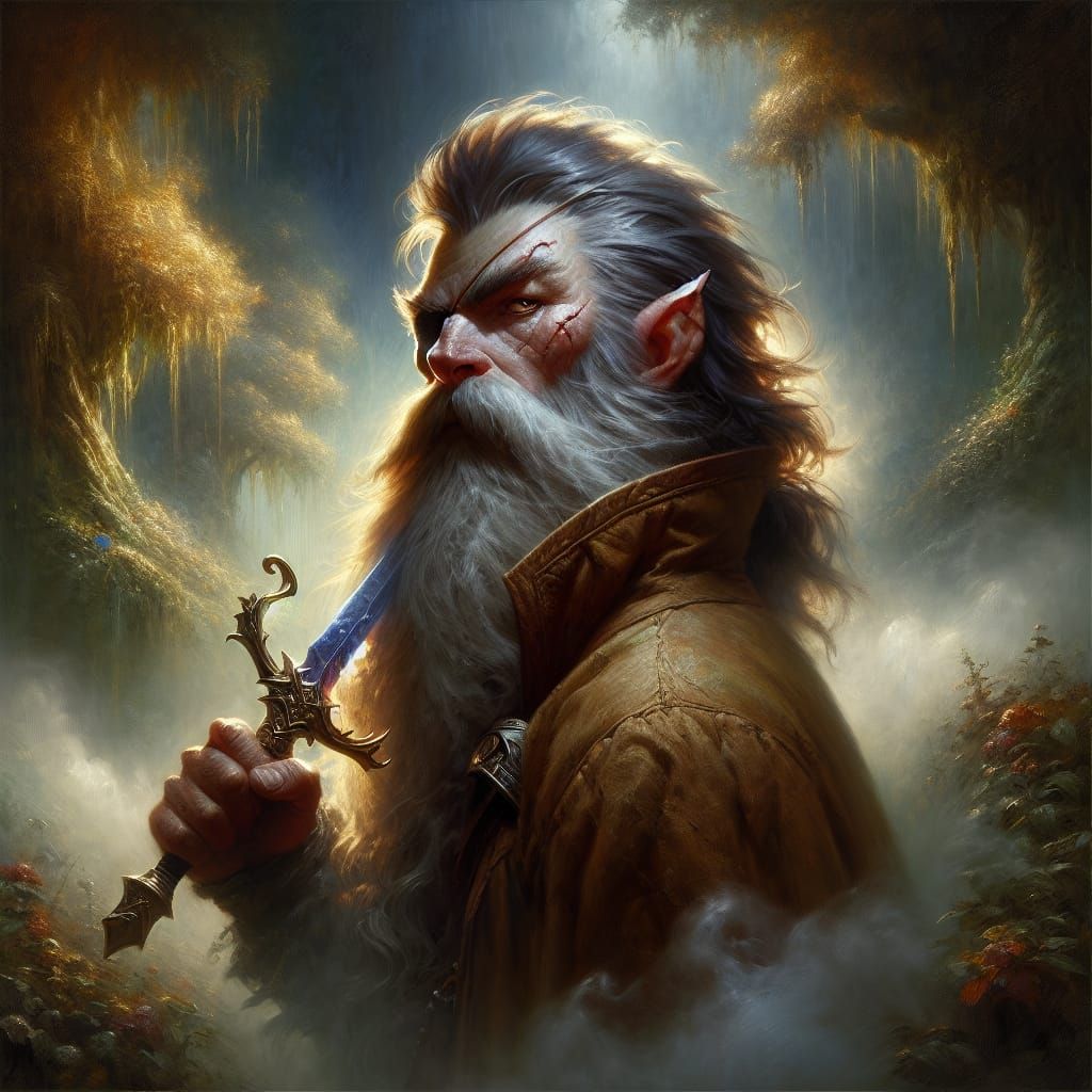 Deep Gnome Rogue with Spectral Dagger in Ethereal Realm