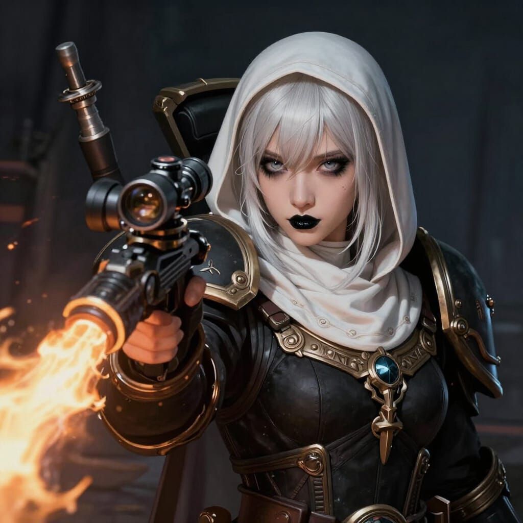 Warhammer 40K Canoness with Heavy Flamer