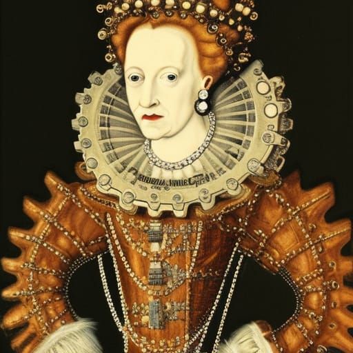 Steampunk Queen Elizabeth I Digital Art