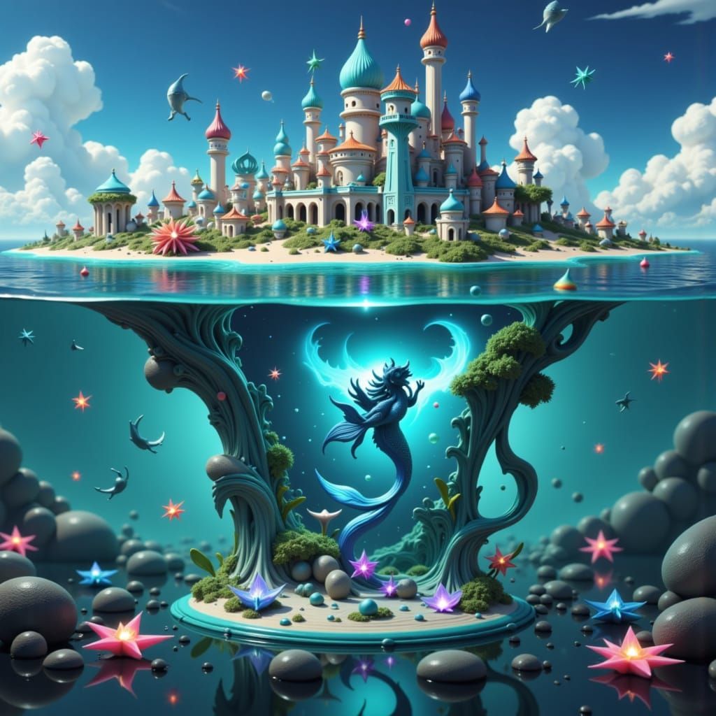 Atlantis in a Glass: 3D Anime Art