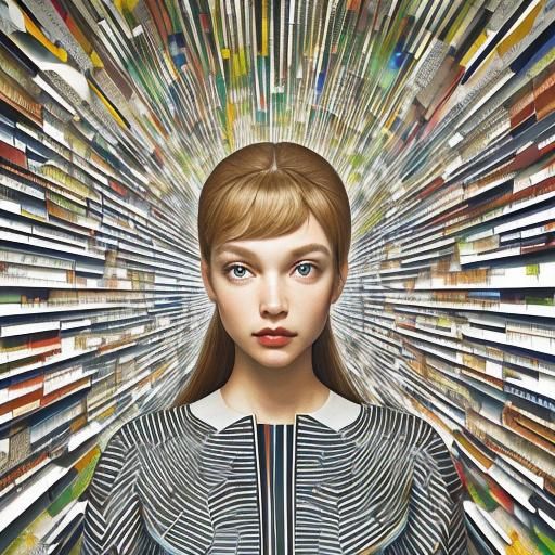 Photorealistic 3D Bra in Postmodern Poster Art Style