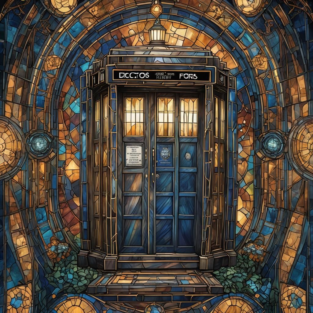 Stained Glass TARDIS from Doctor Who