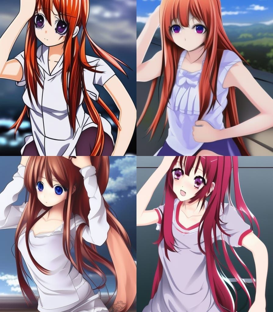 Cute Anime Girl Generated by AI