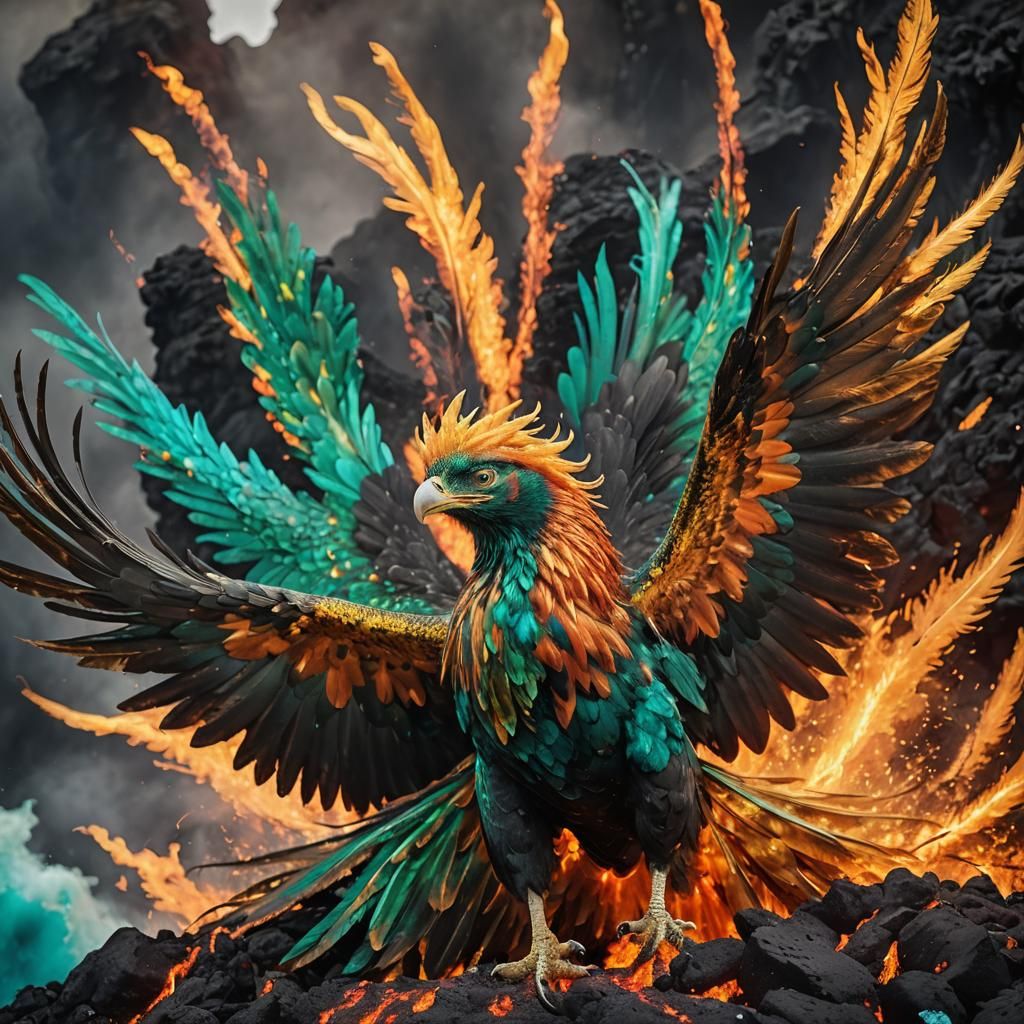 Phoenix Rises from Lava Portal: Wildlife Photography