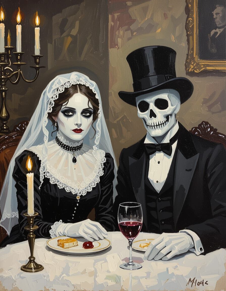 Victorian Ghosts Celebrate New Years Eve Party