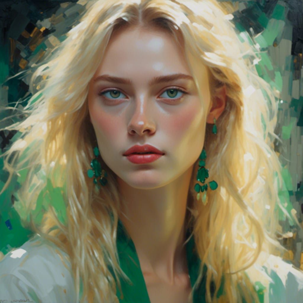 Portrait of a Woman in Scottish Colourist Style