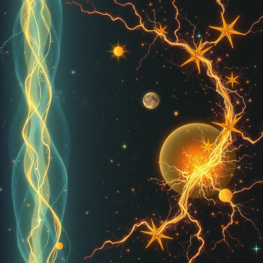 Surreal Cosmic Birth of the Auronaschka-Verse in Vibrant Dig...