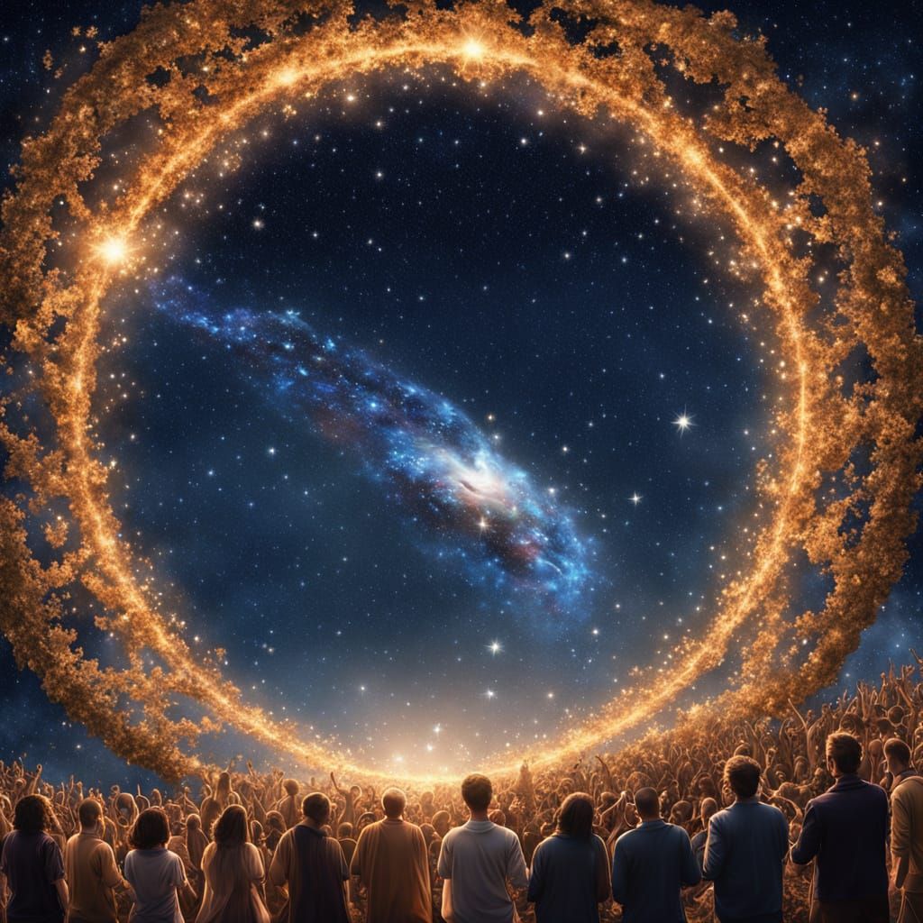 Celestial Choir of Stars Performing in Harmony