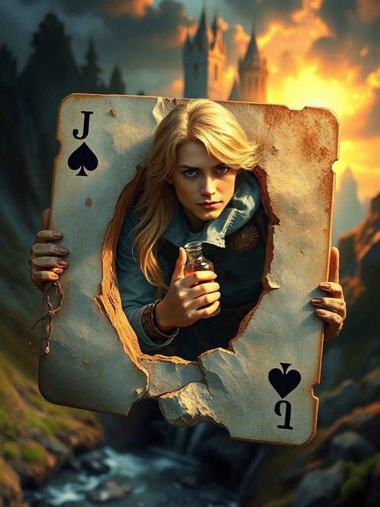 Jack of Spades Adventurer: Ultra-Realistic Fantasy Card Art