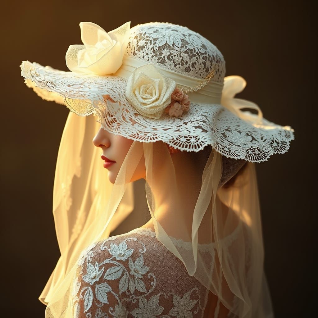 Ethereal 1950s Elegance in Ivory Lace