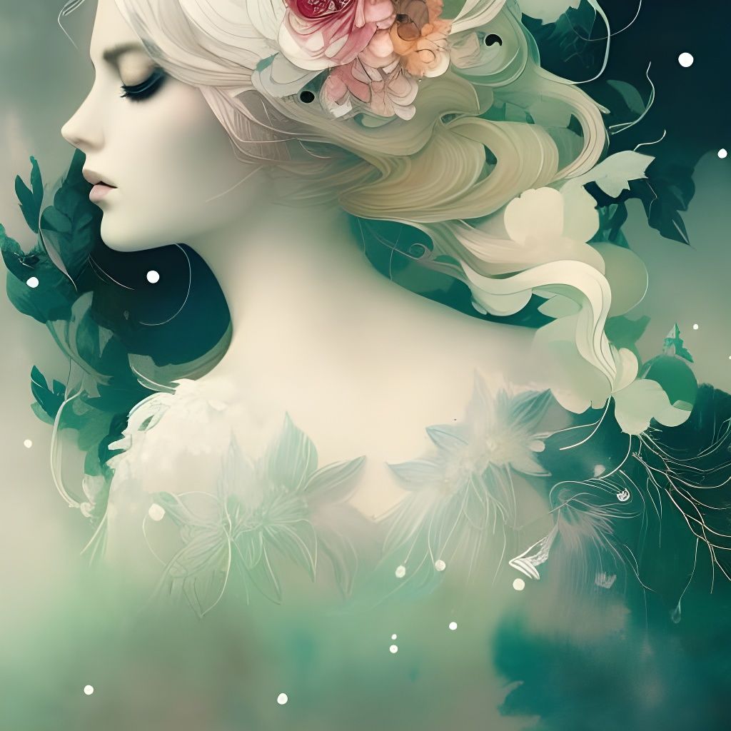 Beautiful Fairy Girl in Neo-Victorian Surrealism