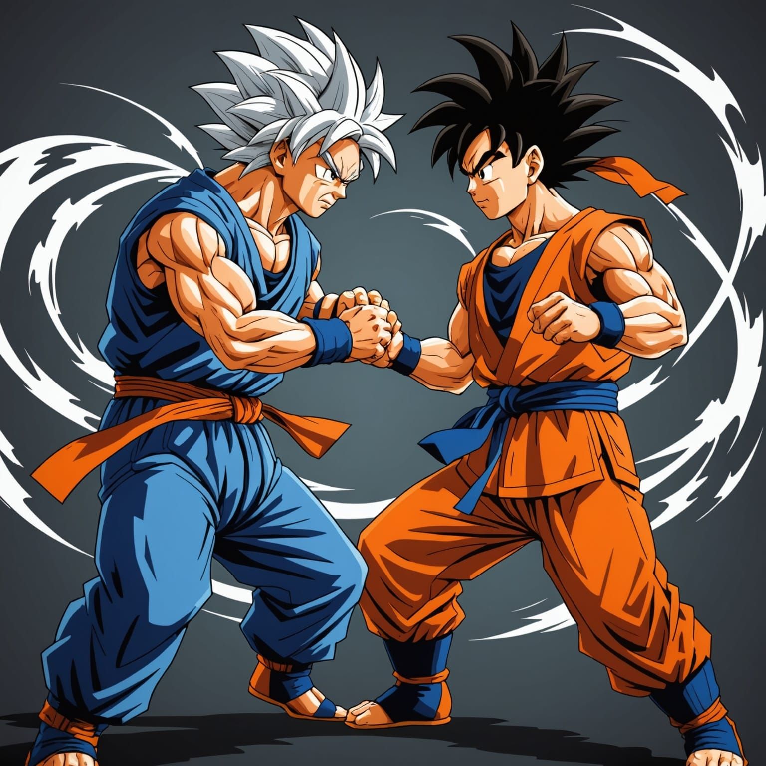 Goku Battles Miyagi in Epic Martial Arts Showdown