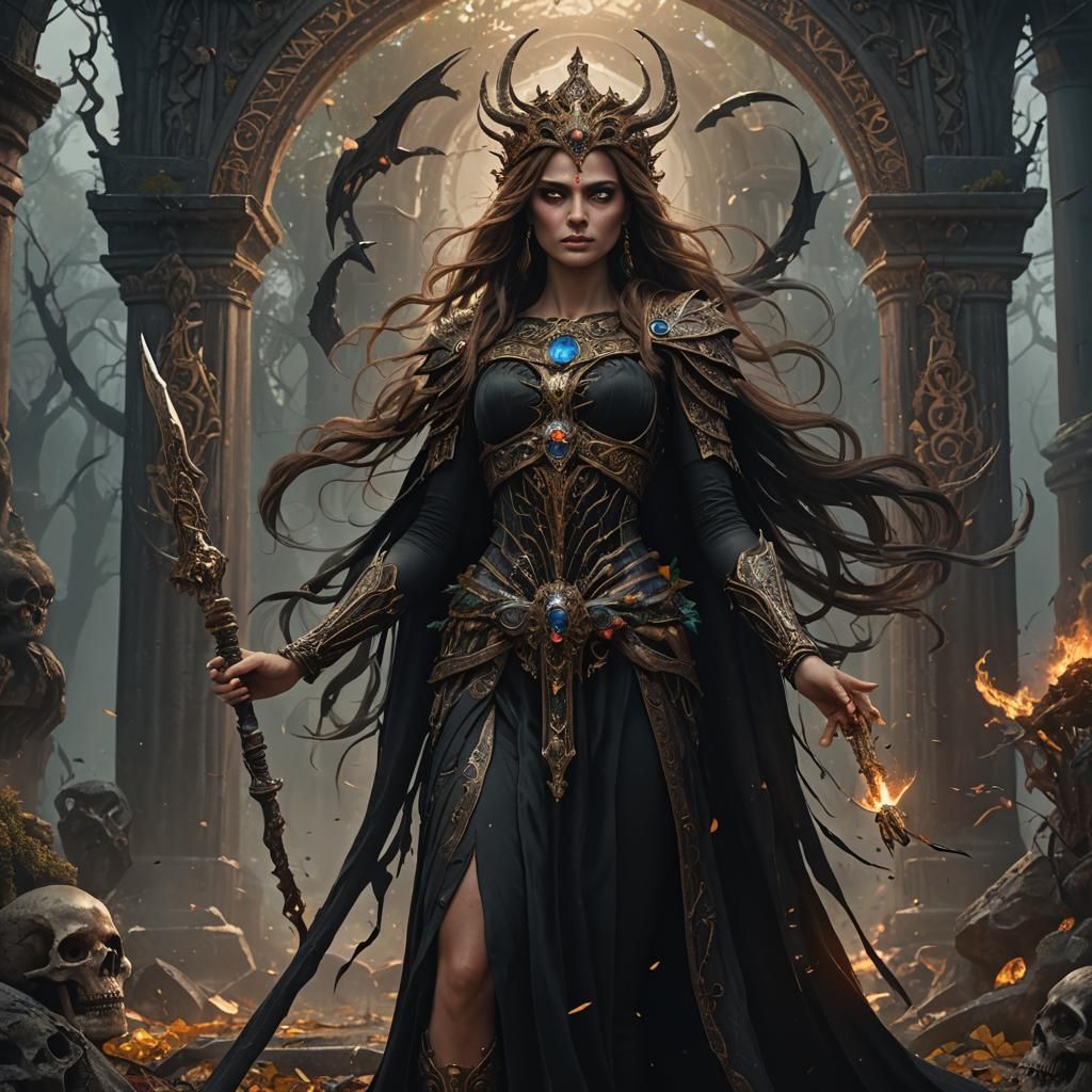 Goddess of Death: Detailed Matte Painting