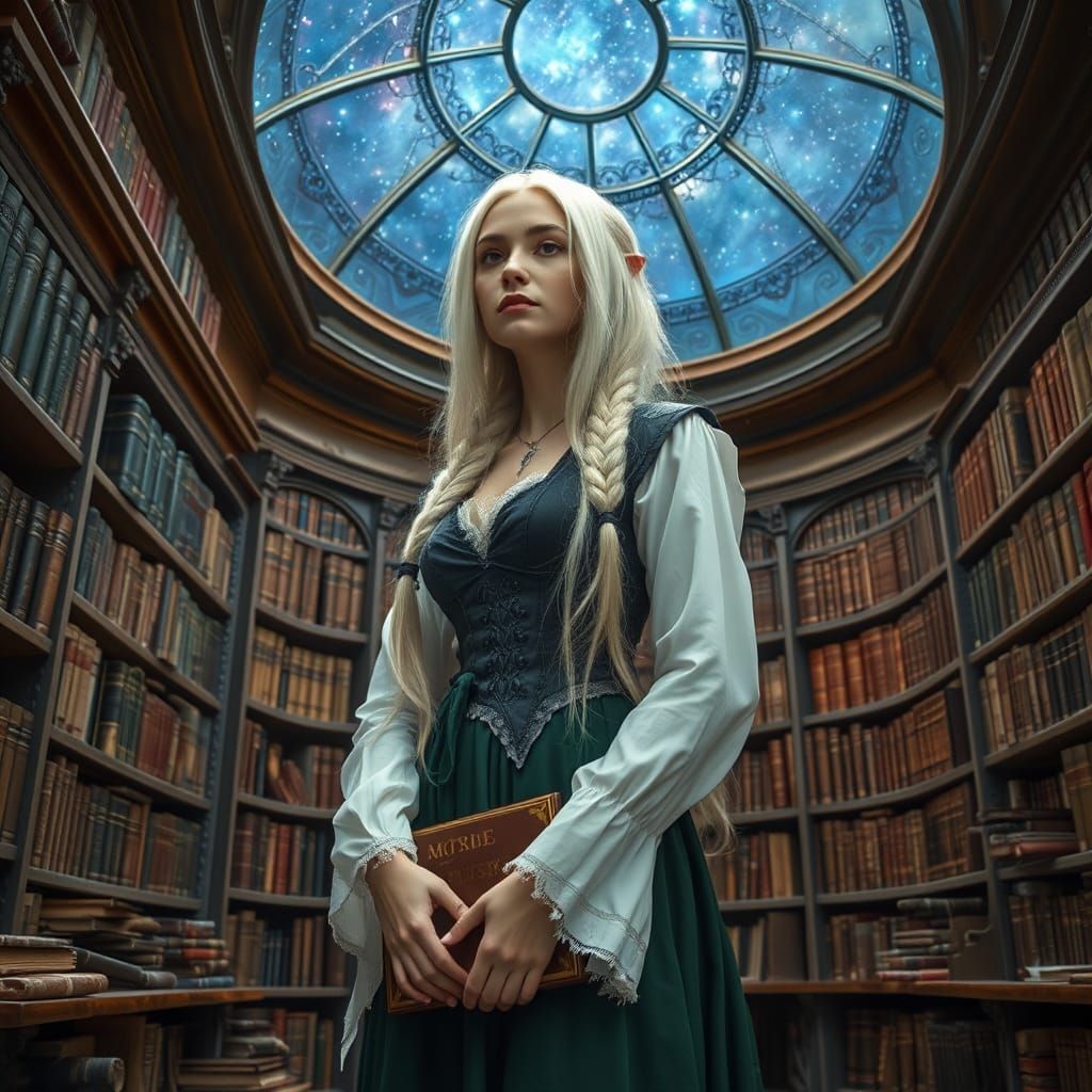 Fantasy Goddess in High Fantasy Style