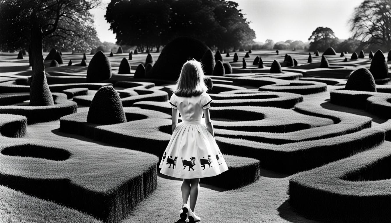 Detailed 60s iconic mod fashion monochrome photograph with f...