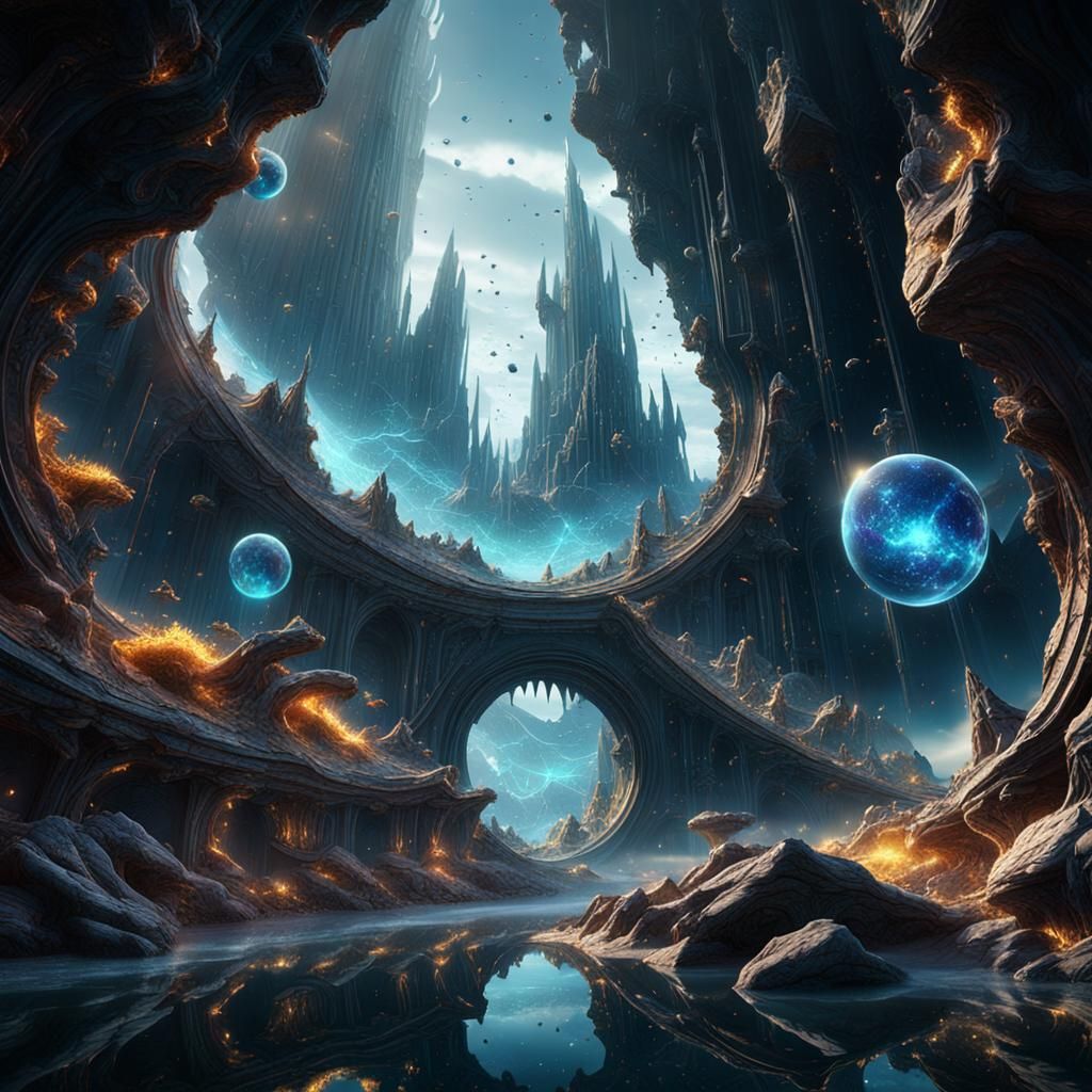 Universe Cracking: Detailed Fantasy Concept Art