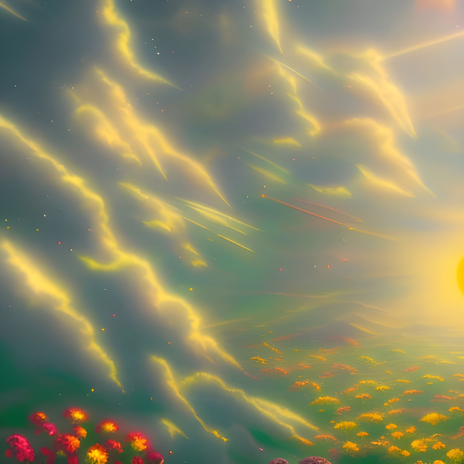 Futuristic Angel City in Cyberpunk Style