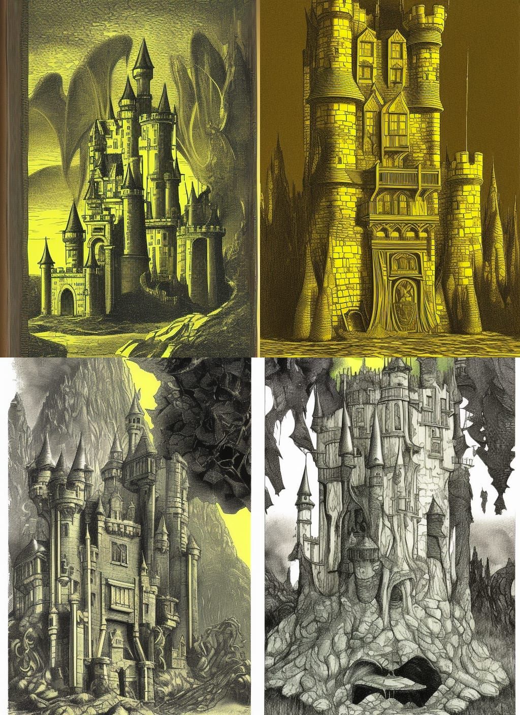 Fairy Tale Castle Emerges in Detailed Engraving