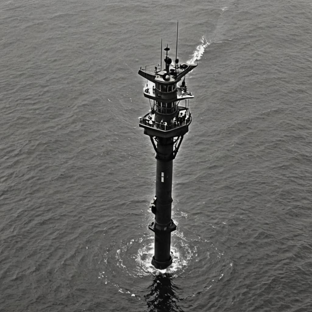 Submarine Seen Through Periscope View