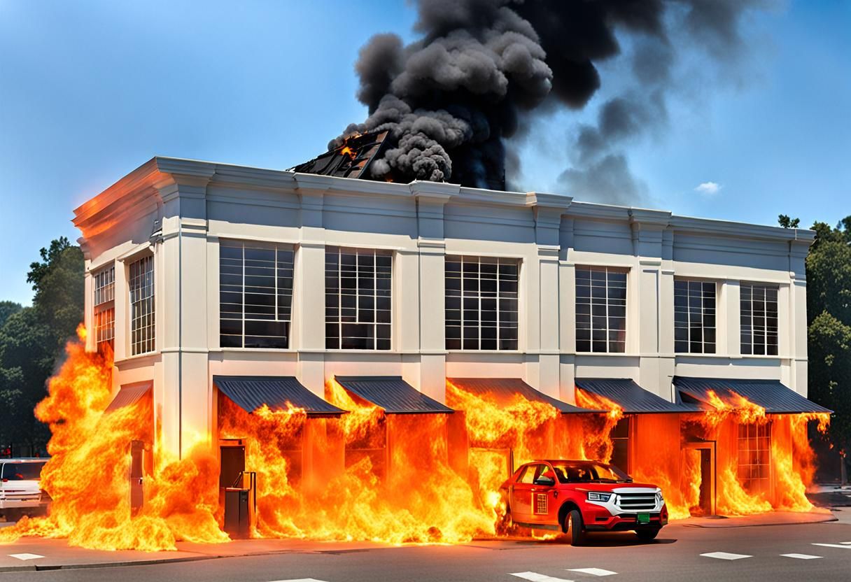 Building on Fire: A Dramatic Visual