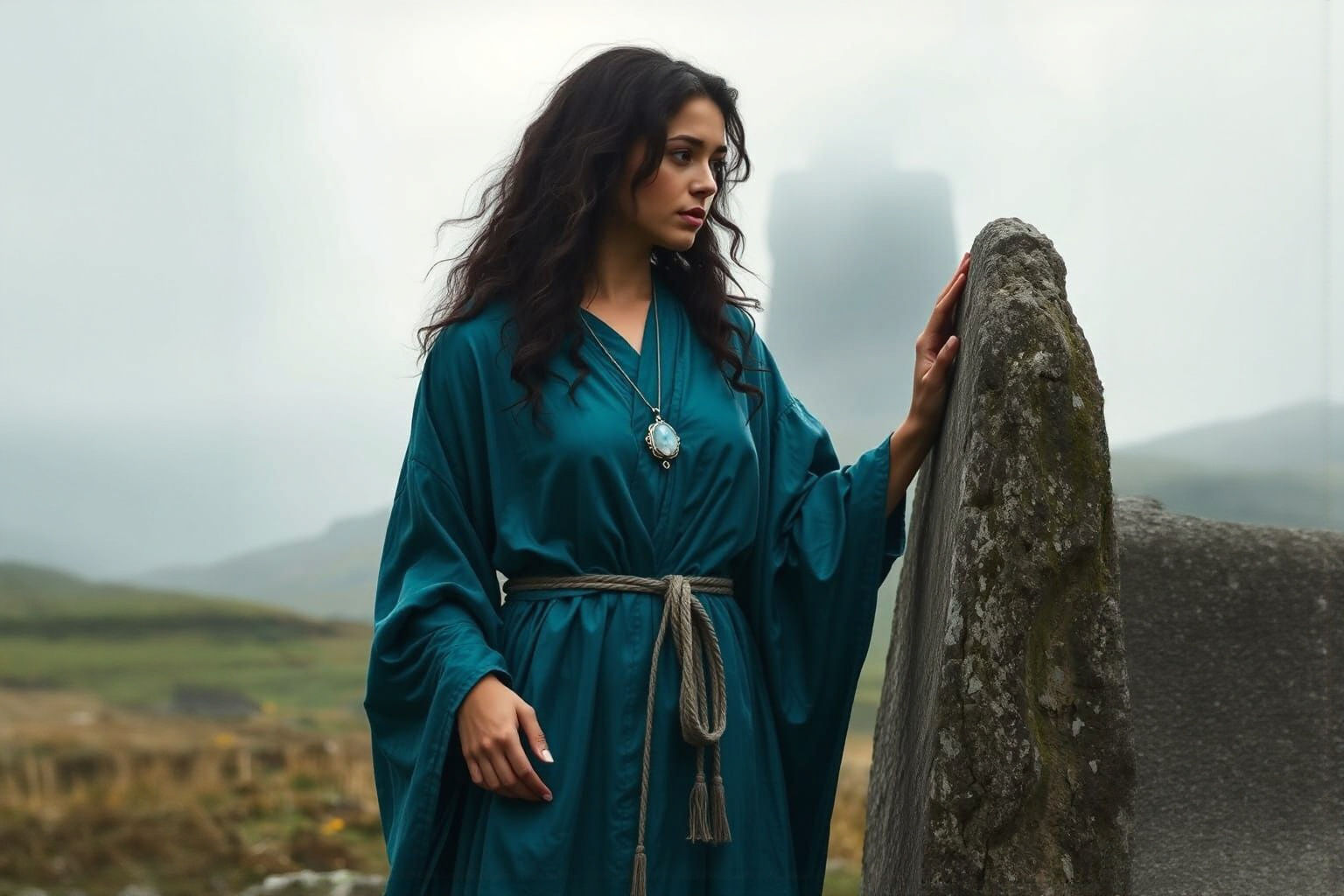 Celtic Priestess in Dreamy, Ethereal Style
