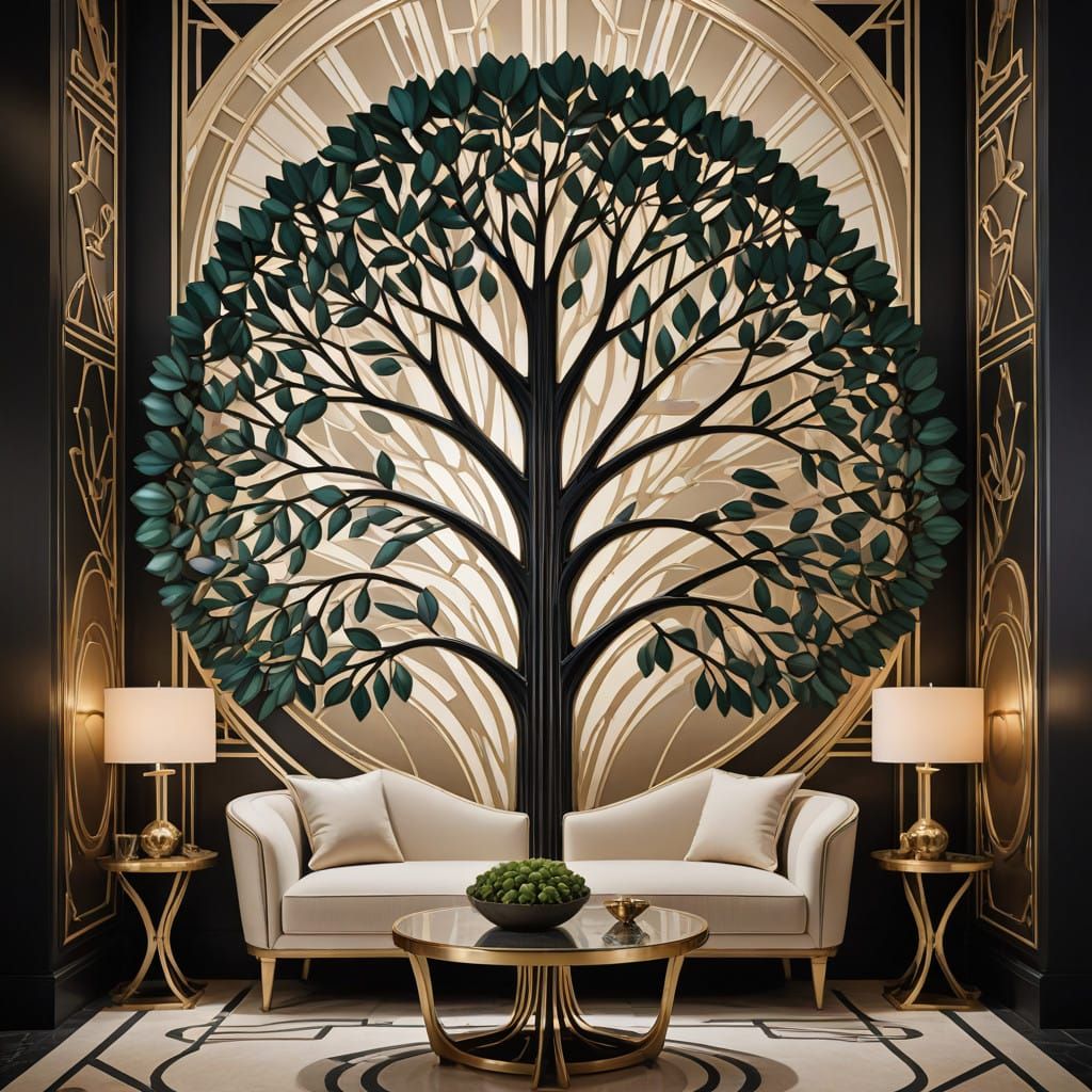 Art Deco Tree in Luxury Style