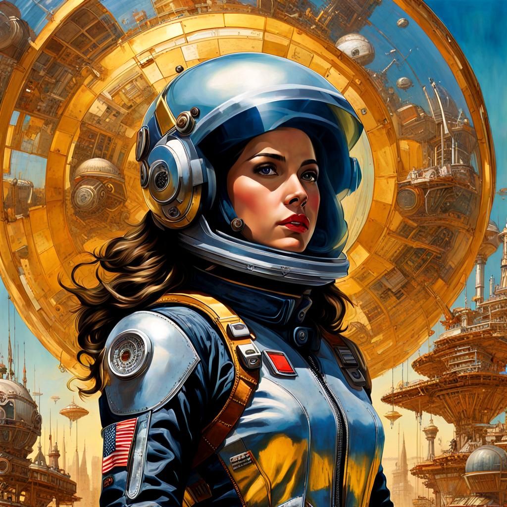 Salma Hayek as 1950s Sci-Fi Space Woman