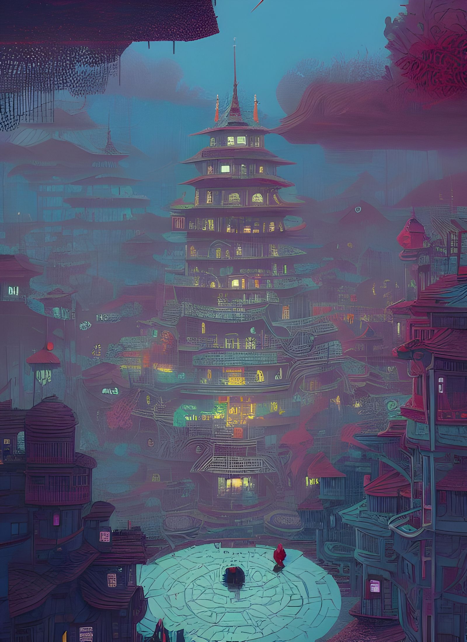 Panda Cult Concept Art by Dan Mumford