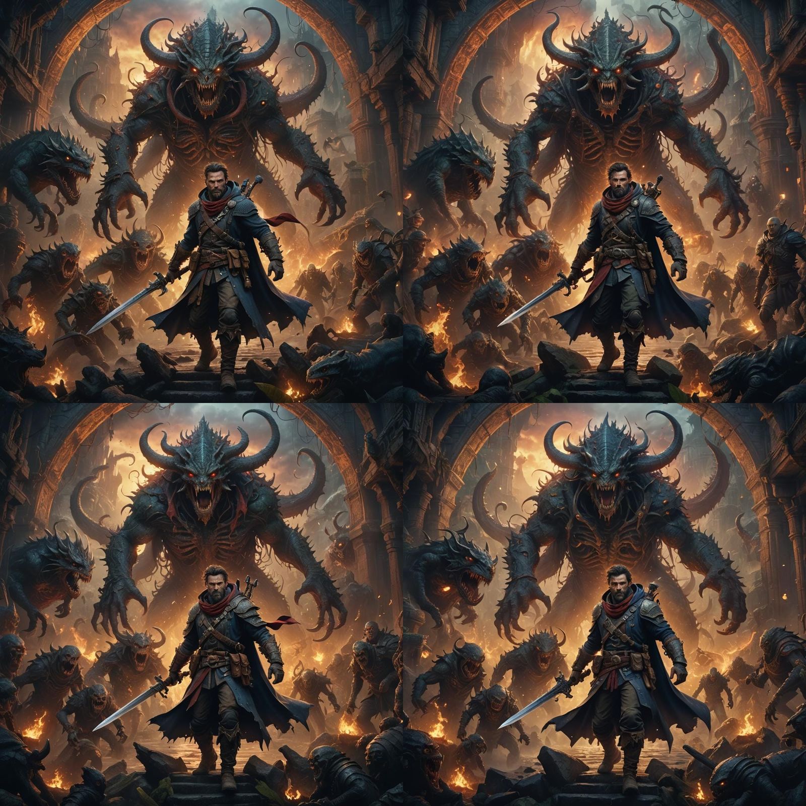 Adventurer Surrounded by Unspeakable Horrors