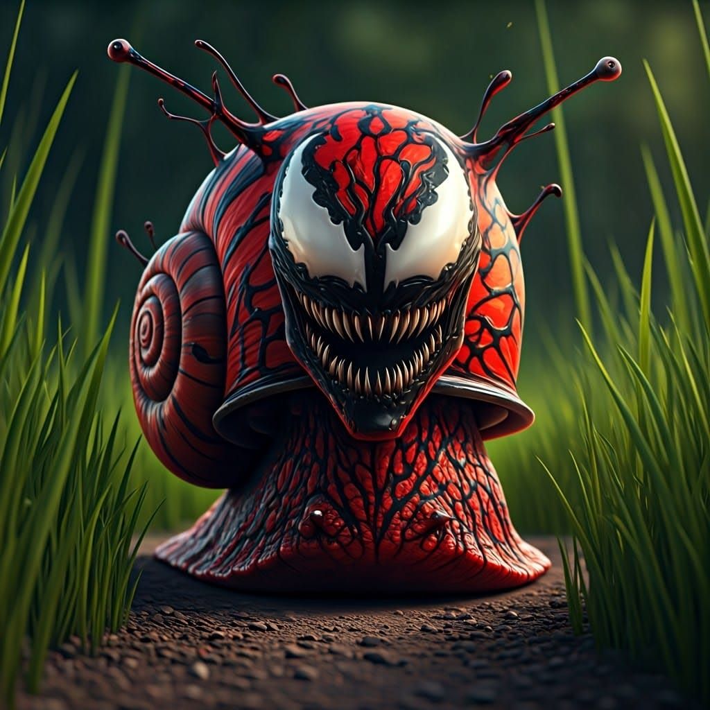 Carnage Snail: Hyper-Detailed 3D CGI Model
