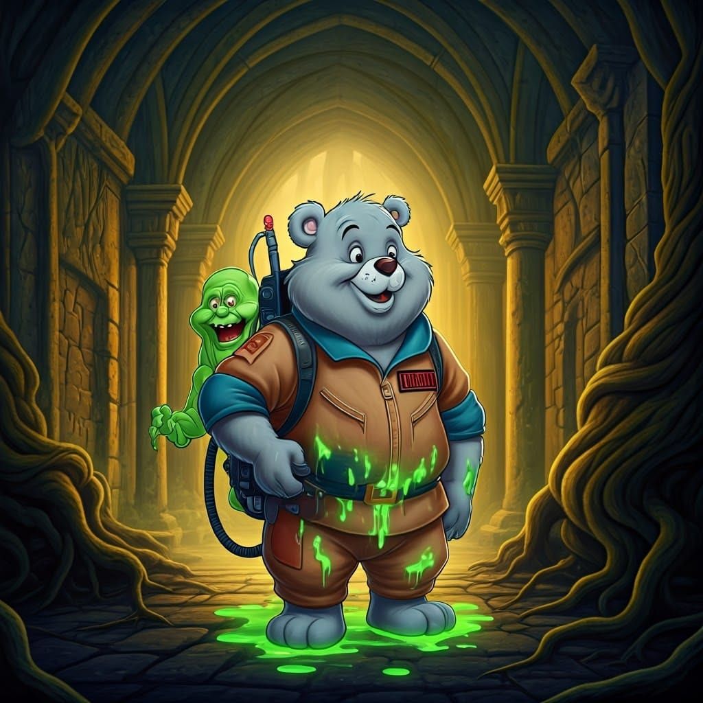 Gargoyle Gummi Bear with Proton Pack in Mystical Glen