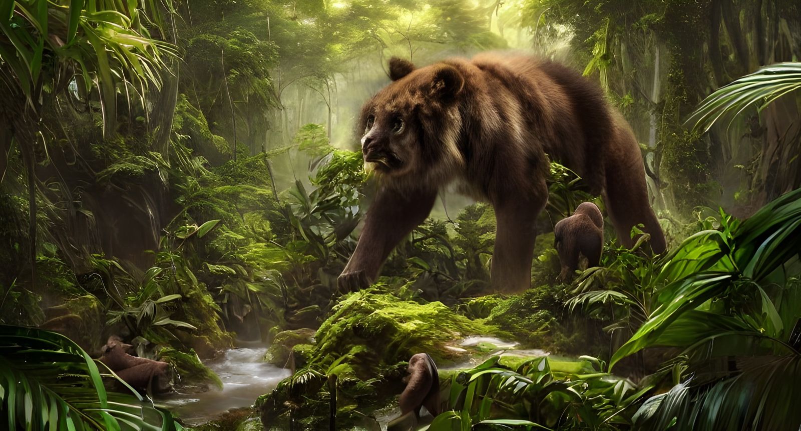 Lush Jungle Concept Art in Matte Painting Style