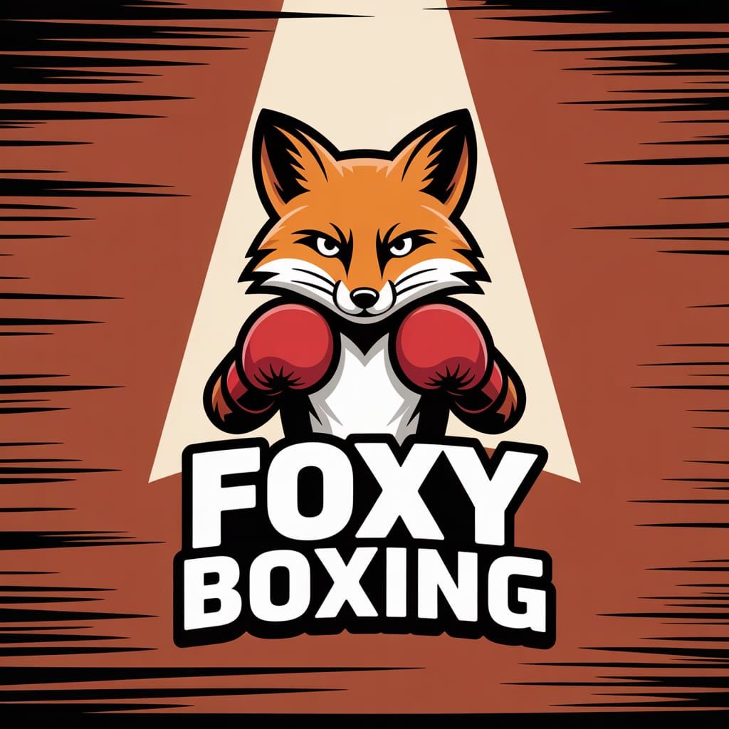 Foxy Boxing Logo with Confident Fox Boxer