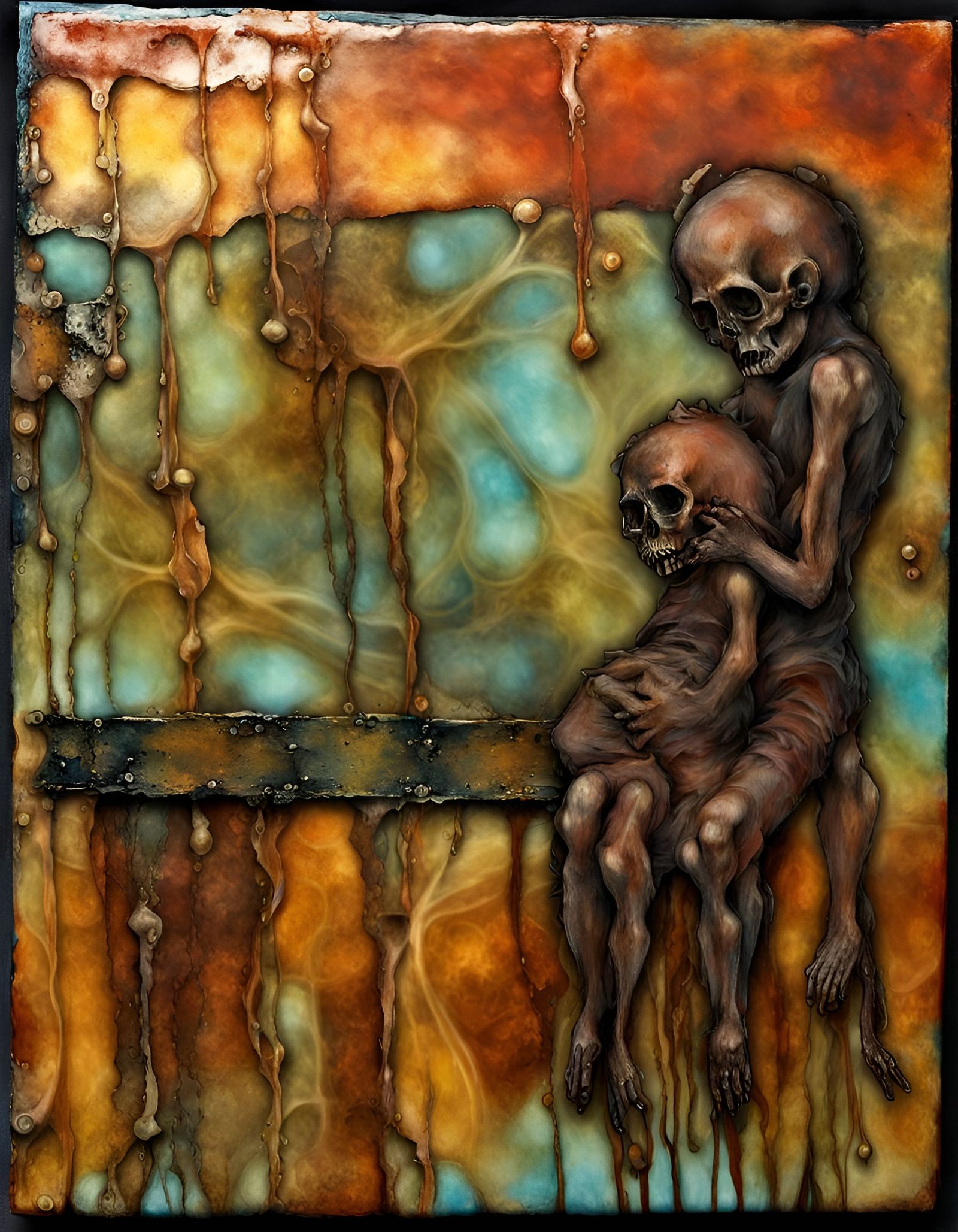 Textural 3D Abstract with Luster Finish