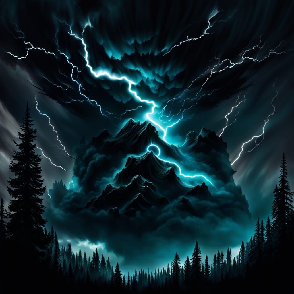 Thor Storm Cloud Above Dark Forest