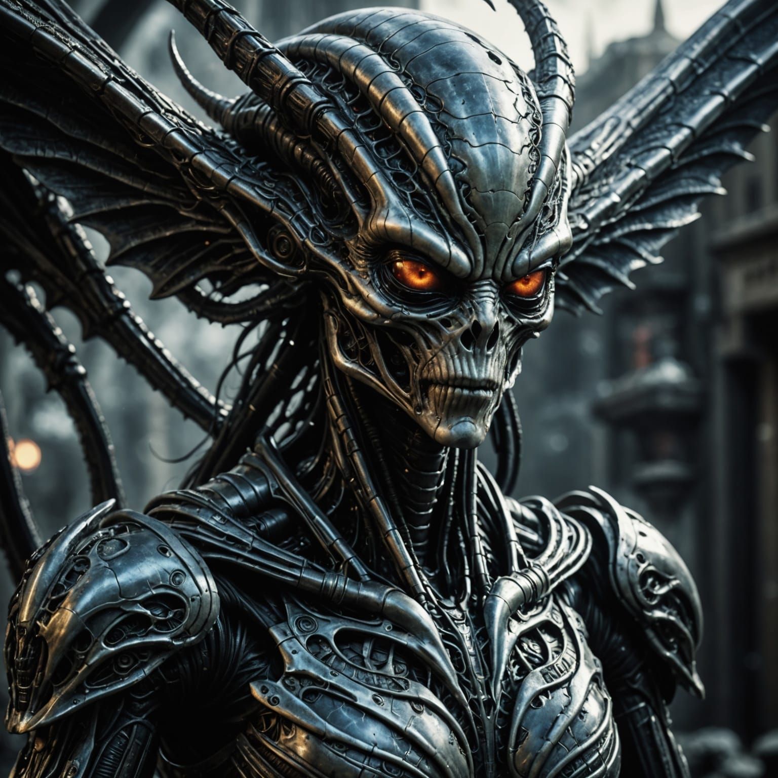 Surreal Hyperrealistic Alien Angel