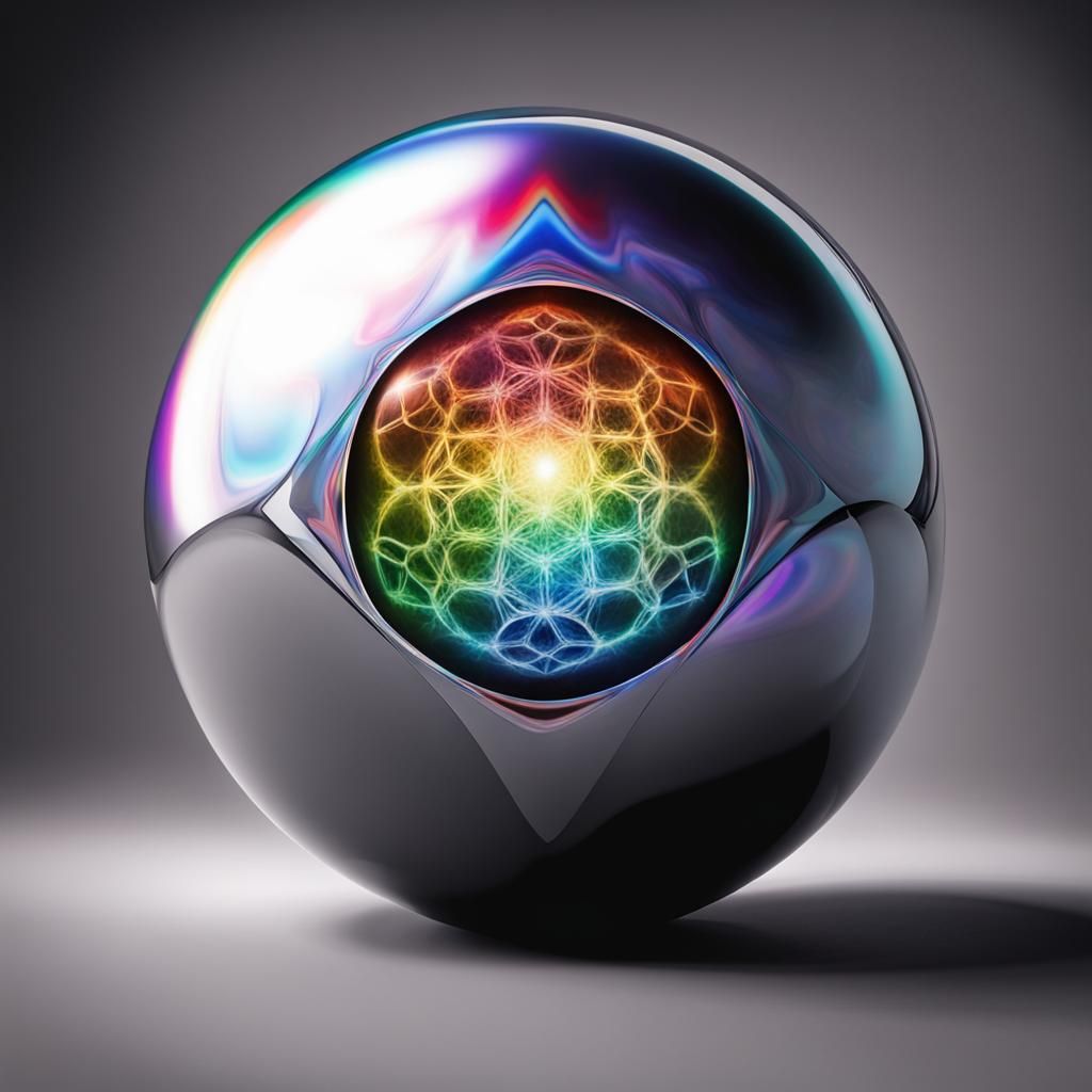 Orb of Life: Colorful Etheric Energy in Surrealism