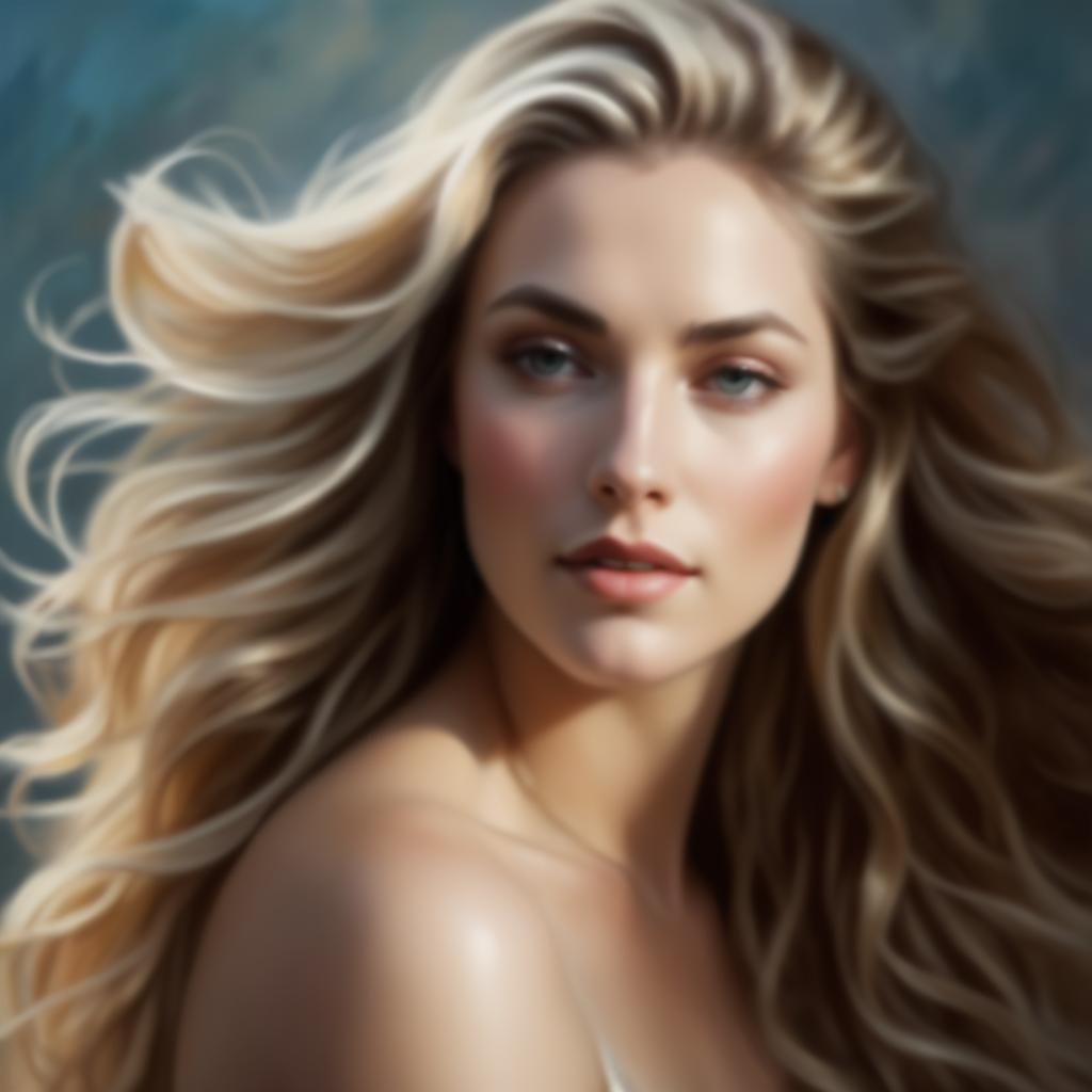 Impressionist Oil Painting of Woman in Golden Light