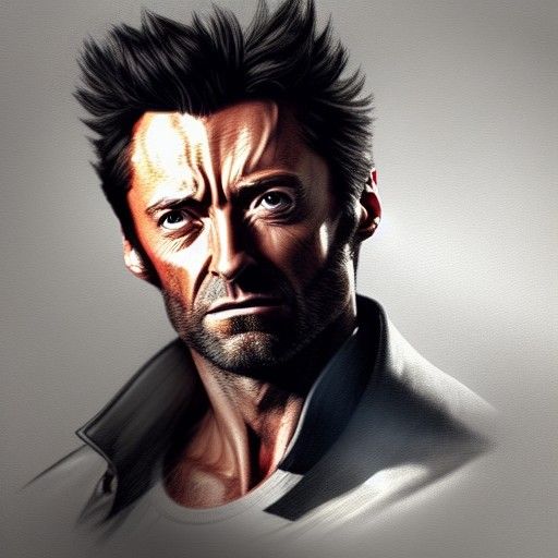 Wolverine Hyperrealistic Digital Illustration