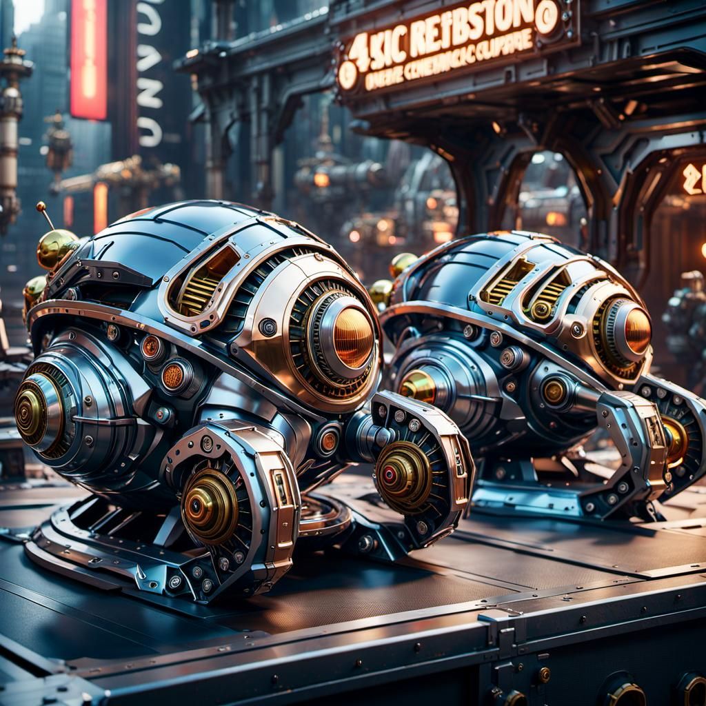 Fantasy Snails: Hyperdetailed Sci-Fi Digital Painting