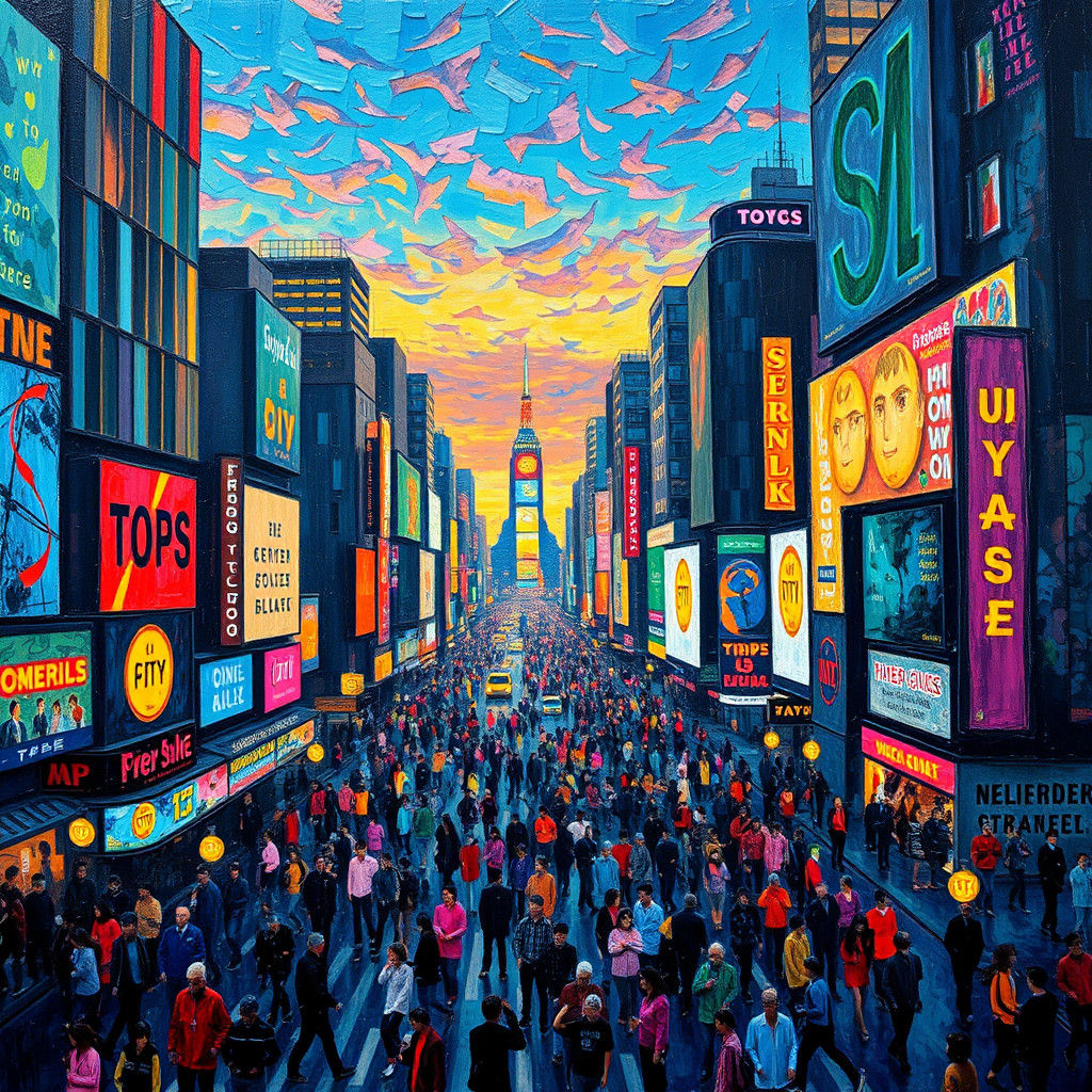 Metropolis at Dusk: An Impressionistic Expression of Urban L...