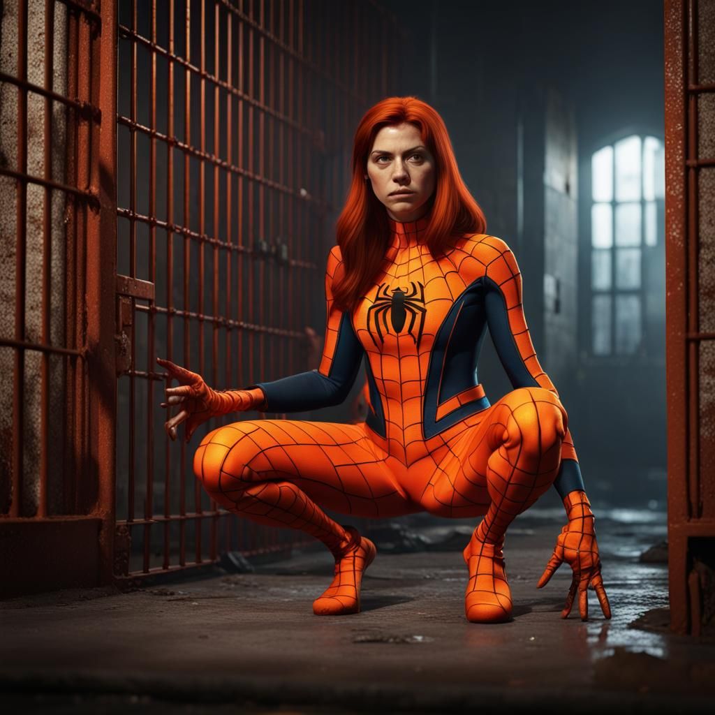 Mary Jane in Prison: Detailed Matte Painting