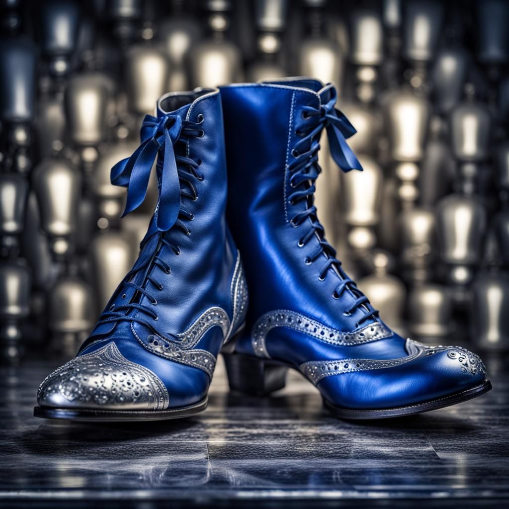 Jazz Age Tap Dancing in Blue and Silver