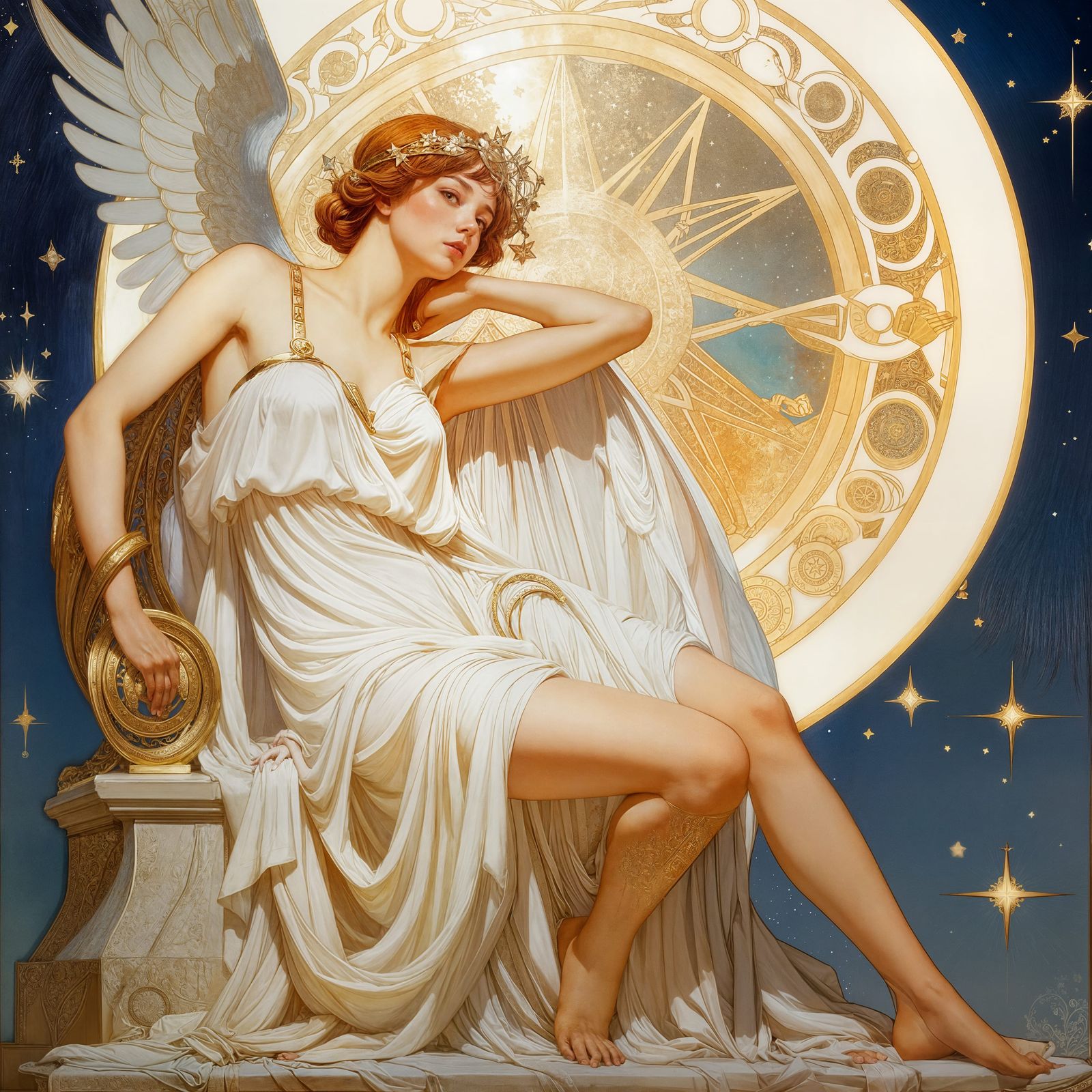 Art Nouveau Divinity in Classical Setting