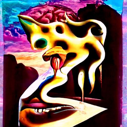 Surreal Melting Landscape in Dali Style